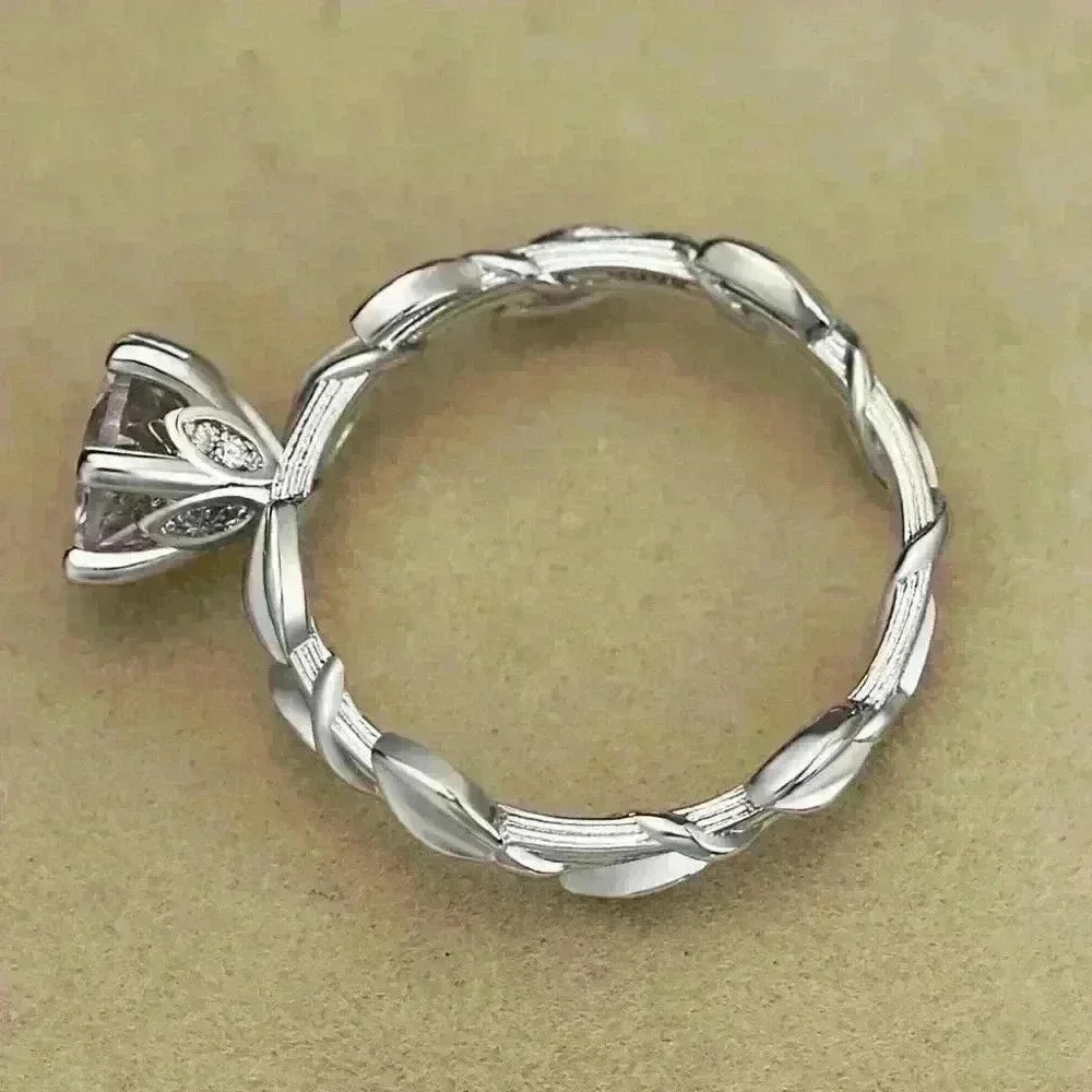 🍁 Lovely 925 Silver Plated Fashion Bijoux Leaf Ring For Woman, GPMB1506